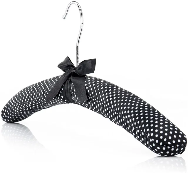 Black Satin Fancy Coat Foam Sweater Hangers