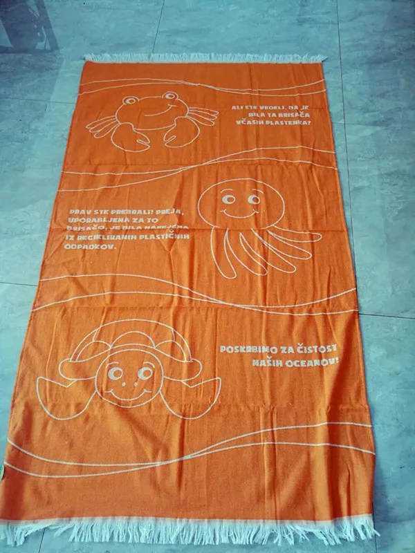 Cotton custom jacquard turkish towel