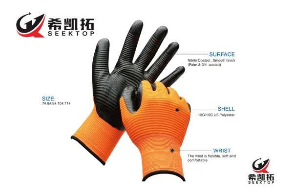 Zebra U3 Nitrile Smooth Coated Gloves