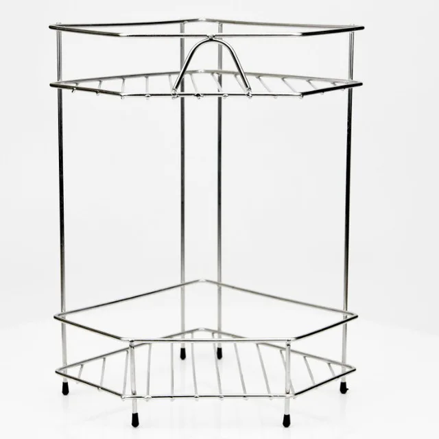 Triangle corner shelf for bathroom 2-tiers