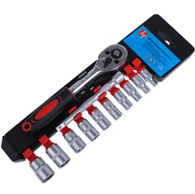 1/4 inch 12-piece plastic clip sleeve tool combination set