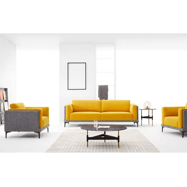Leather living room sofa