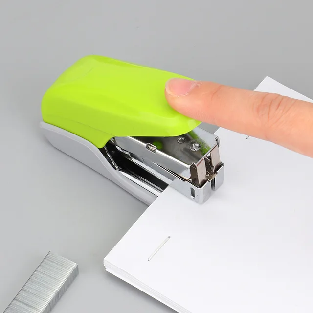 ST1123 stapler matching staples size 24/6 can install max 50pcs staples applicable for max 20 sheets of 80g paper blue green pink office staple