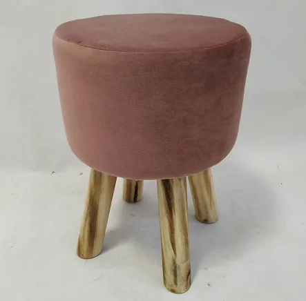 4 Legs-simple velvet footstool