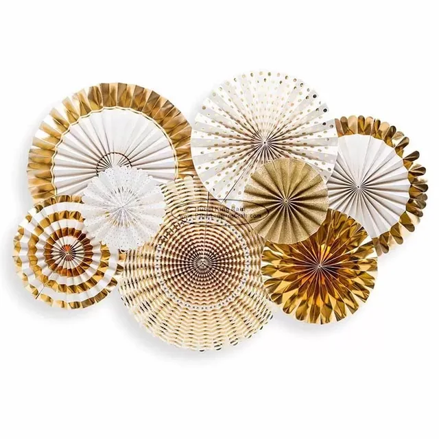 Dinner Party Decorations Tissue Paper Fans Handmade Paper Products