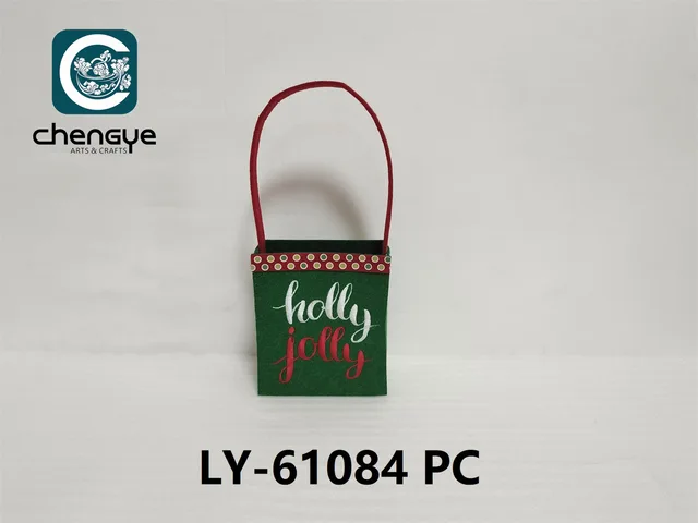 Christmas fabric basket, gift bag