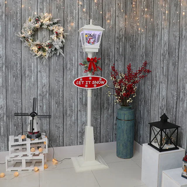 Snowing christmas lamp