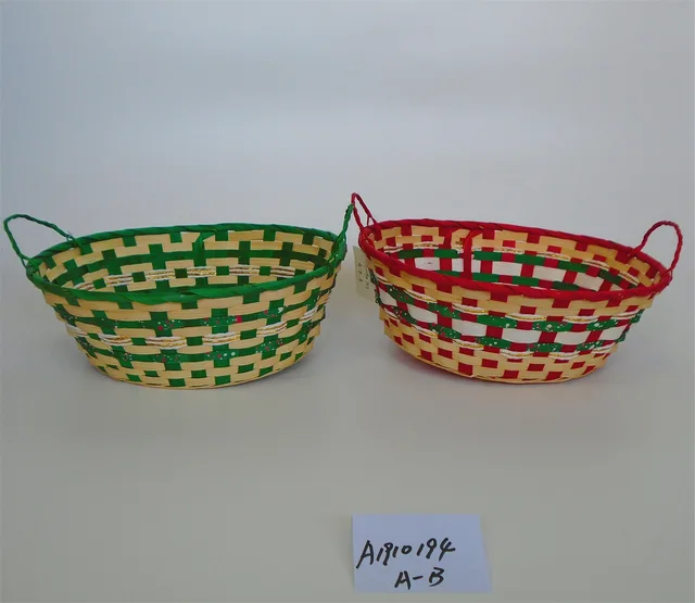 Xmas Bamboo Basket