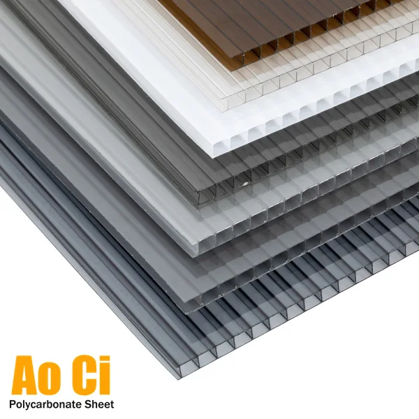 100% raw material twin wall polycarbonate hollow sheet
