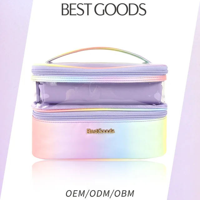 Cosmetic bag Gradient halo dye fabric storage bag
