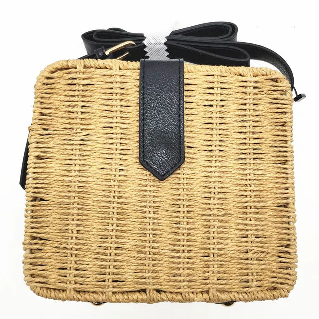 Paper straw hand woven women shoulderbag
