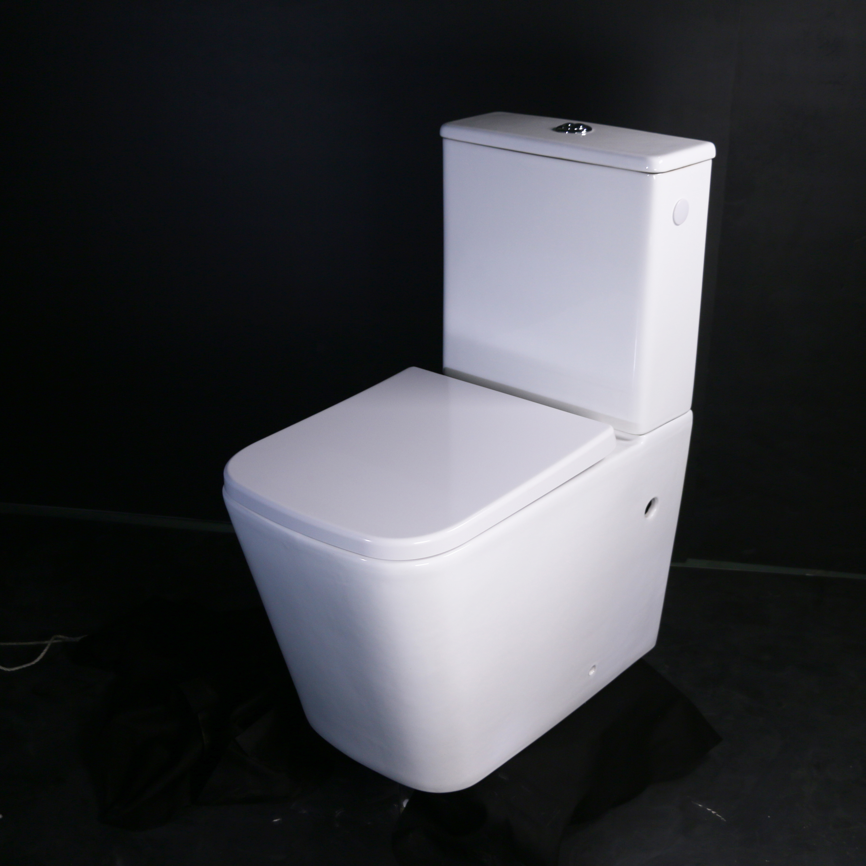 New short toilet ceramic rimless back to wall WC two pieceToilet