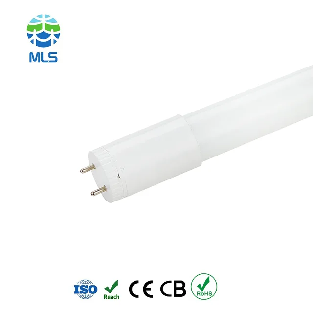AL+Glass rotatable end cap T8 led tube 600mm1200mm 8W 12W 16W