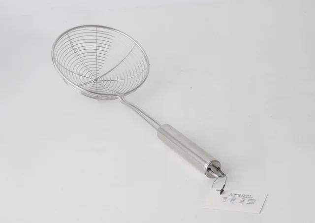 RGS-MX5067 SS201 Stainless steel Half flat bottom big round handle colander 201