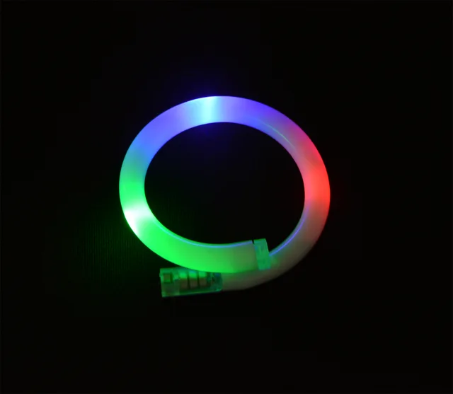 LED white tube coil bracelet