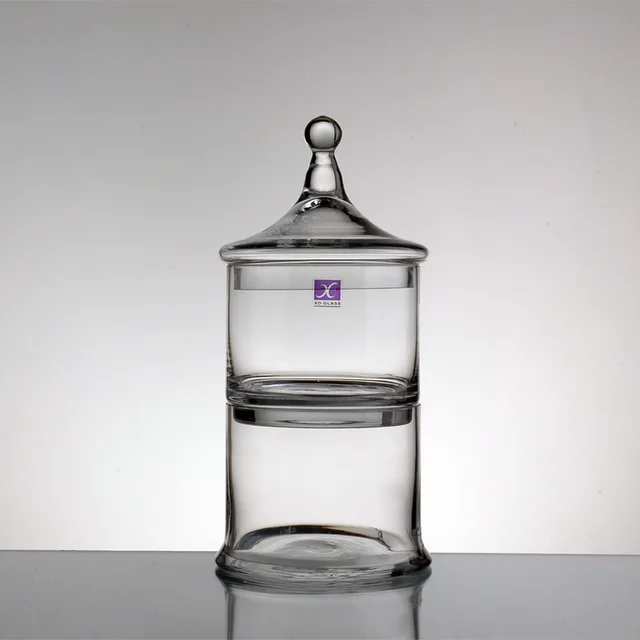 Tower-like glass canister-Transparent