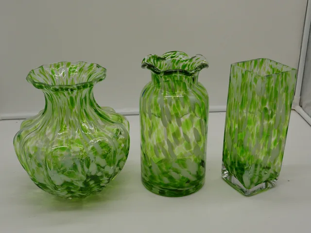 Colorful glass vase