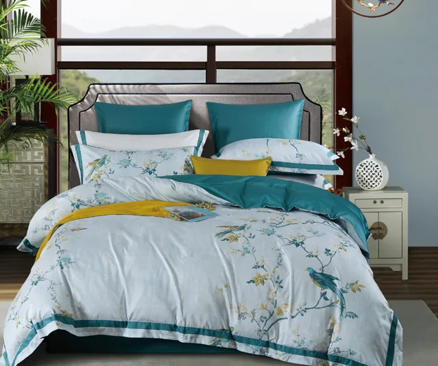 100%cotton printed duvet cover set