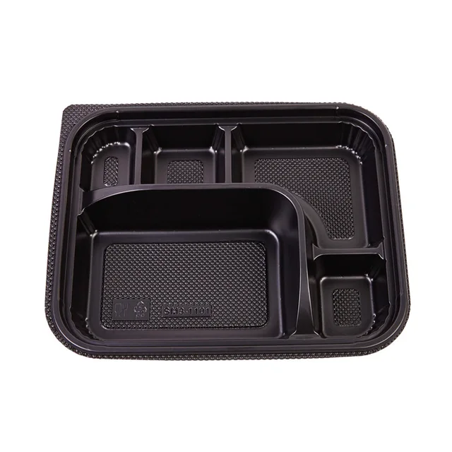 SM3-1101 custom 5-compartment Bento Lunch Box,Disposable Plastic Food Container