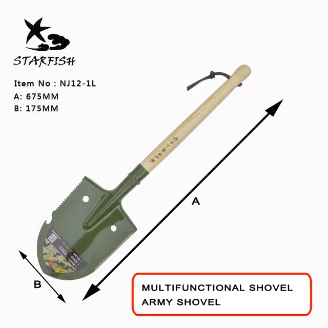 Multifunctional Spade With Wood Handle