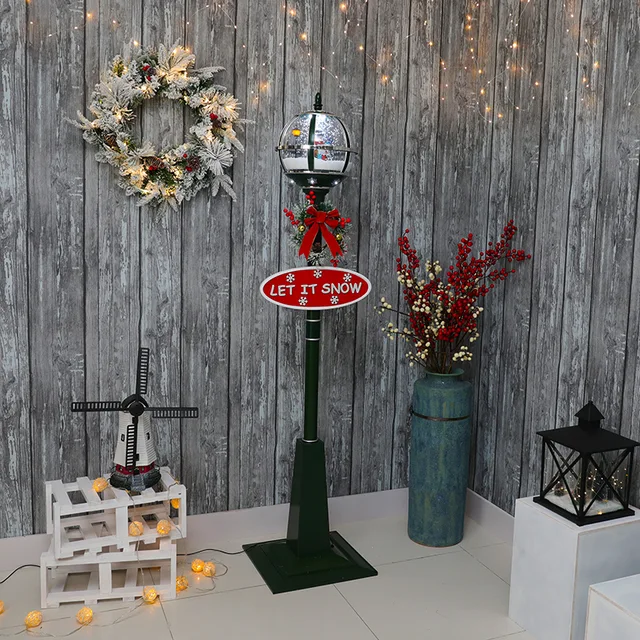 1.75m Snowing musical globe lantern