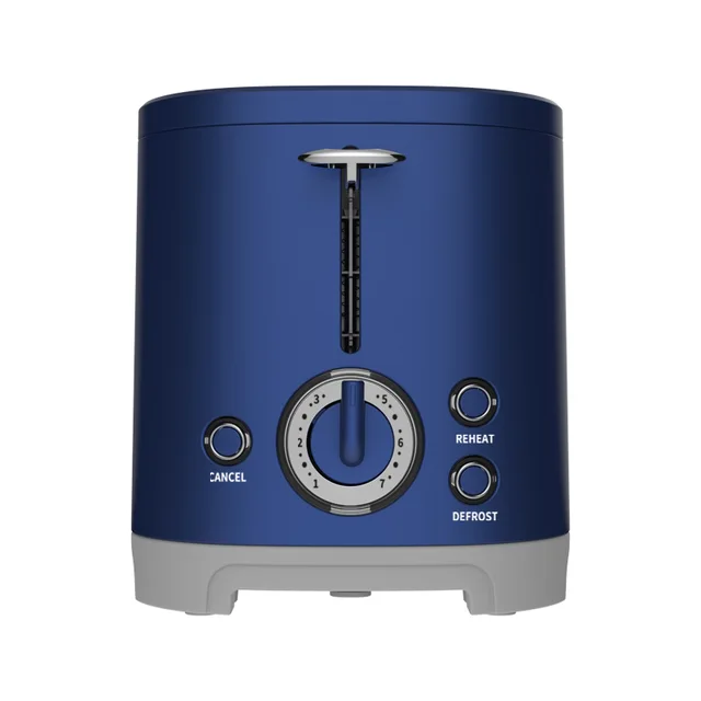 2 slice toaster do royalblue metallic painting based on brushed S/S shell