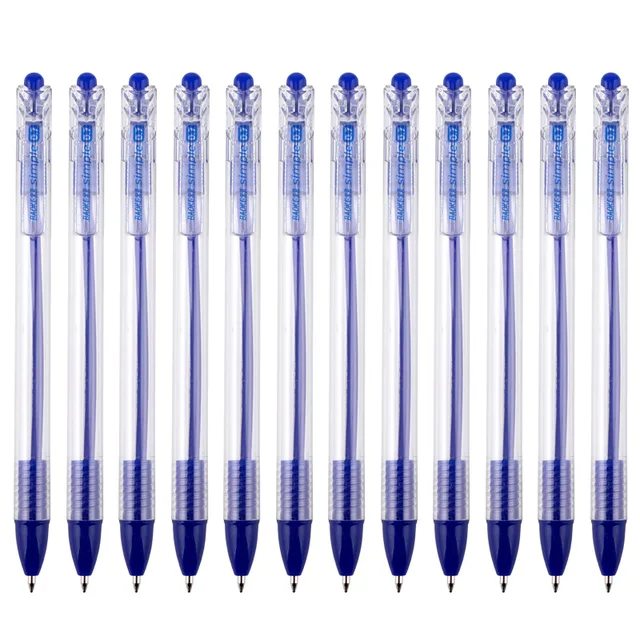 B42 retractable ballpoint pen 0.7mm black red blue ink student exam and office use Promotional ballpoint pen