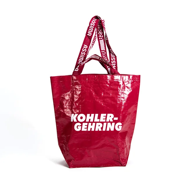 Large Custom printed eco supermarket shopping pp woven bag