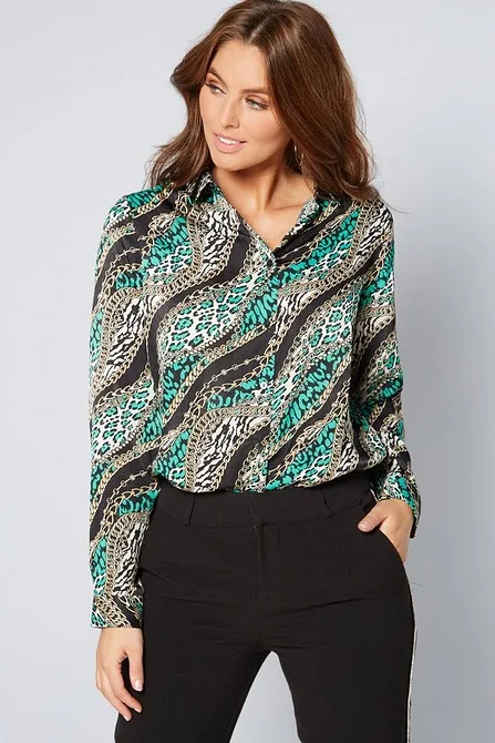 Lepord Printed Fashion Blouse