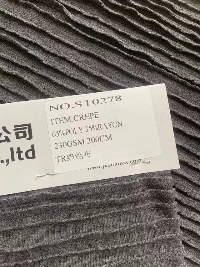 St0278 T/R65/35 Crepe Fabric 230gsm 200cm