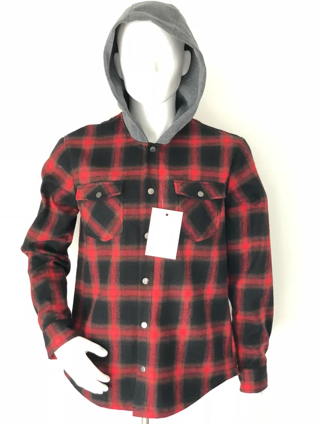 Men's cotton polyester flannel jacket shirts , men's shirts