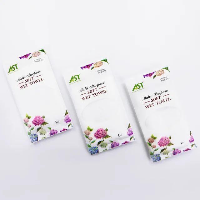 ZT OEM Logo lavender cotton/microfiber wet towel