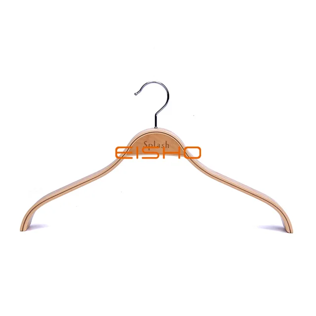 Eisho Display | Natural Color Wooden Laminated Custom Hanger Clothes Fast Fashion
