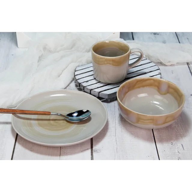 3pcs Hand-painted breakfast dinnerware