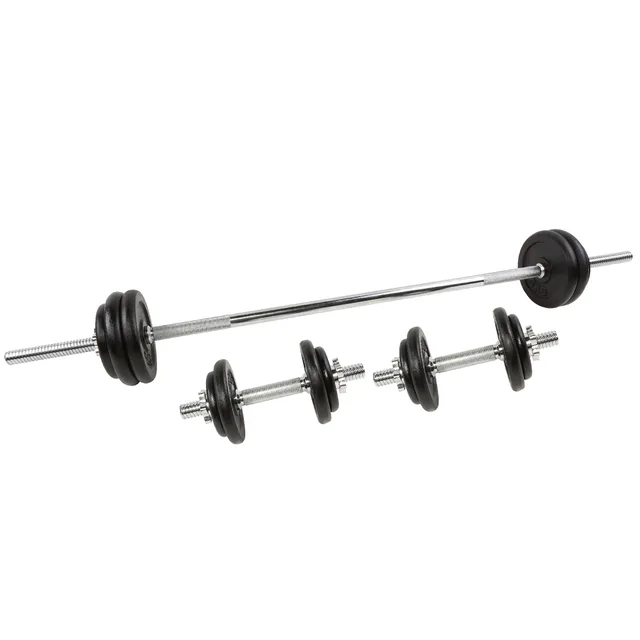 50kg black painted barbell sets