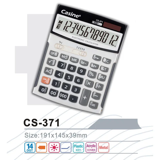 Casine-CS-371 - 14-digit desktop calculator