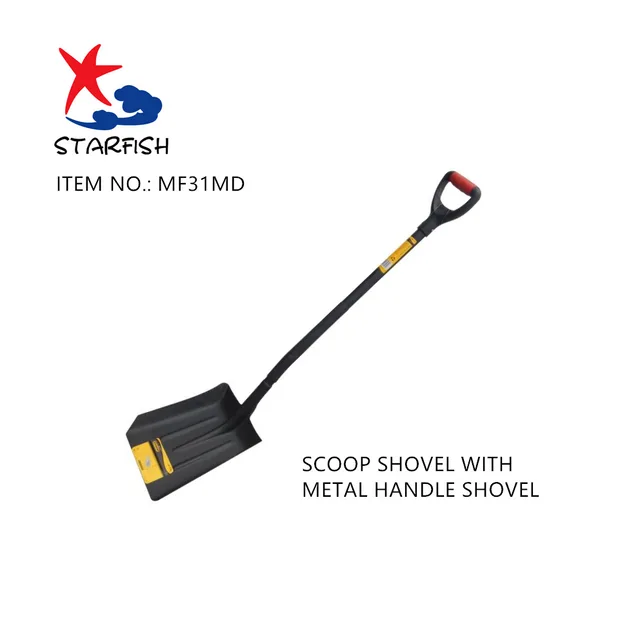 Ergomomic Scoop Shovel With Metal D Handle