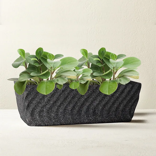 Garden Flower Planter, Light weight planter pottery with feel and look of natural stone finishes-SL6333A.71