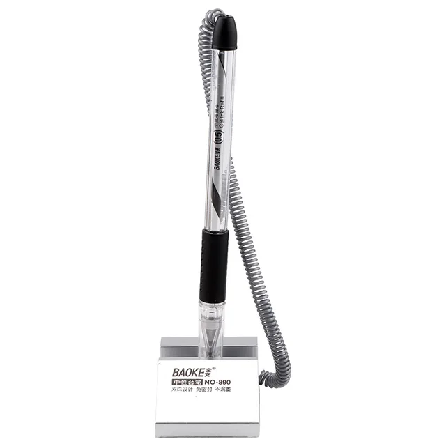 NO890 desk top gel pen with rubber grip 0.5mm black ink table bank counter office use