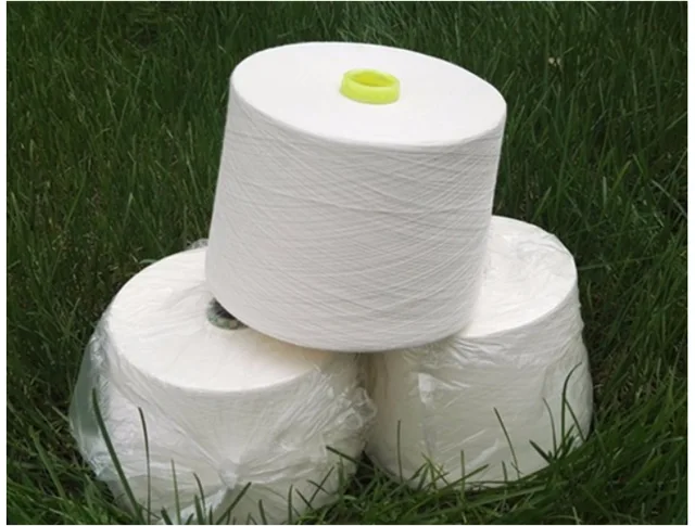 Carded combed 65% polyester 35% cotton blended yarn 45s/1 for woven fabric