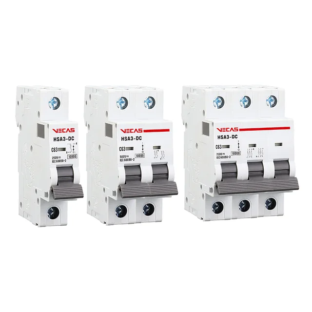VECAS DC Miniature circuit breaker HSA3-DC MCB 10KA breaking 16A 32A 63A