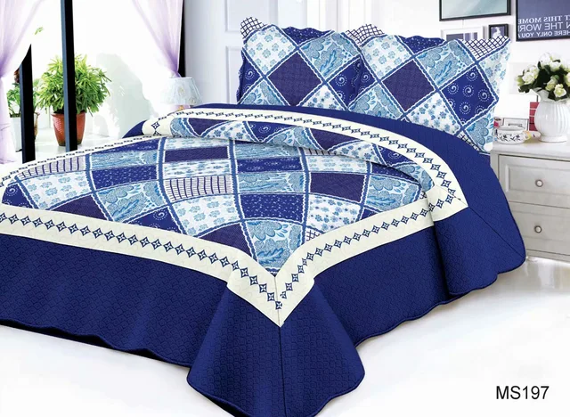 Printed lilac bed cover Printed super soft brushed fabric of high quality