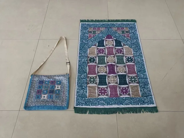 Prayer mat carpet muslin pray mat with bag
