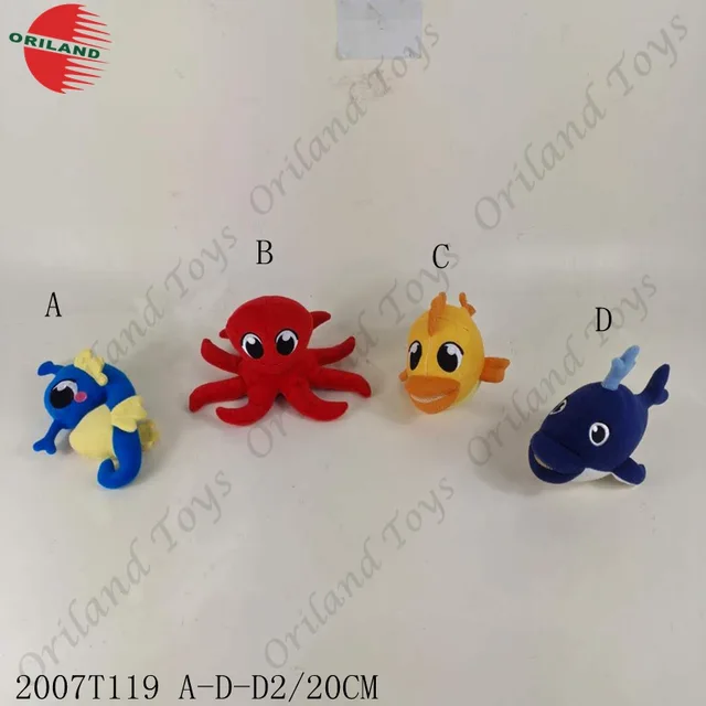 Custom baby bath towel sea animals life stuffed toys