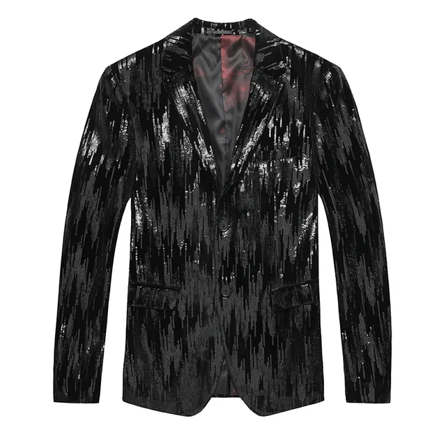 Men's Skinny Suit Blazer With Sequin