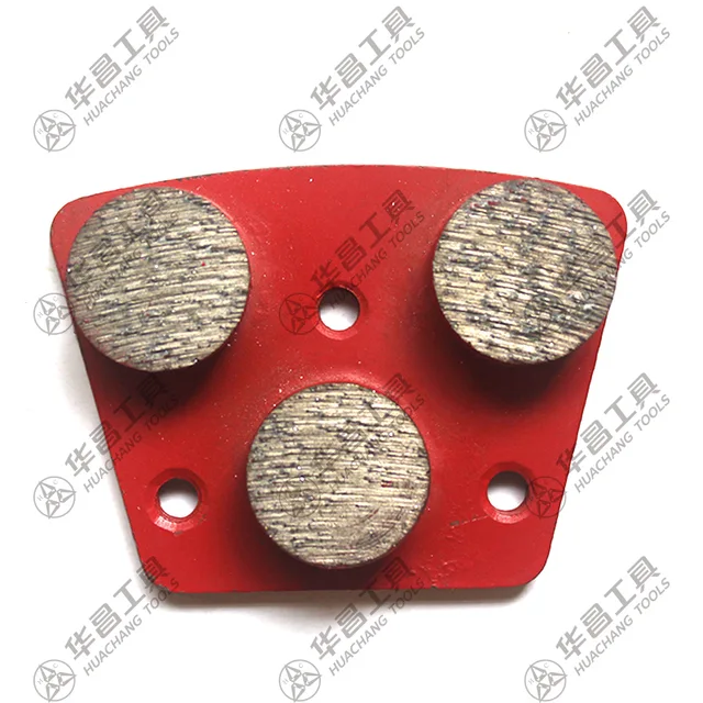 Trapezoid diamond grinding plates for concrete stone