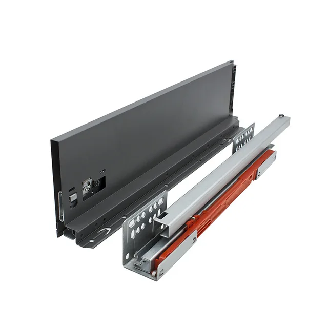 Soft close slim metal box drawer slide