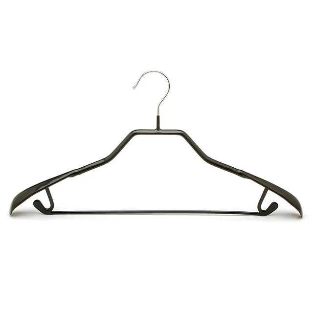 2020 Black Vinyl Coated Metal Coat Hanger