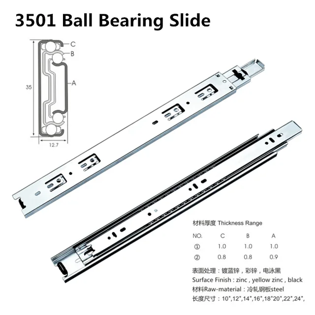 Ball bearing slide 35MM