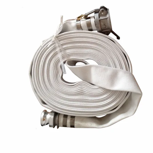 Single Jacket Rubber lining fire hose with camlock coupling